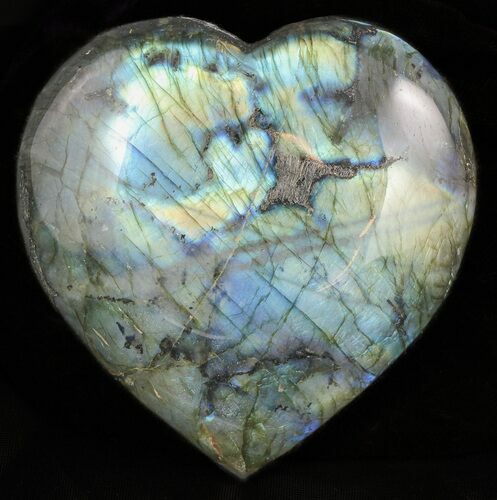 Flashy Polished Labradorite Heart #47247
